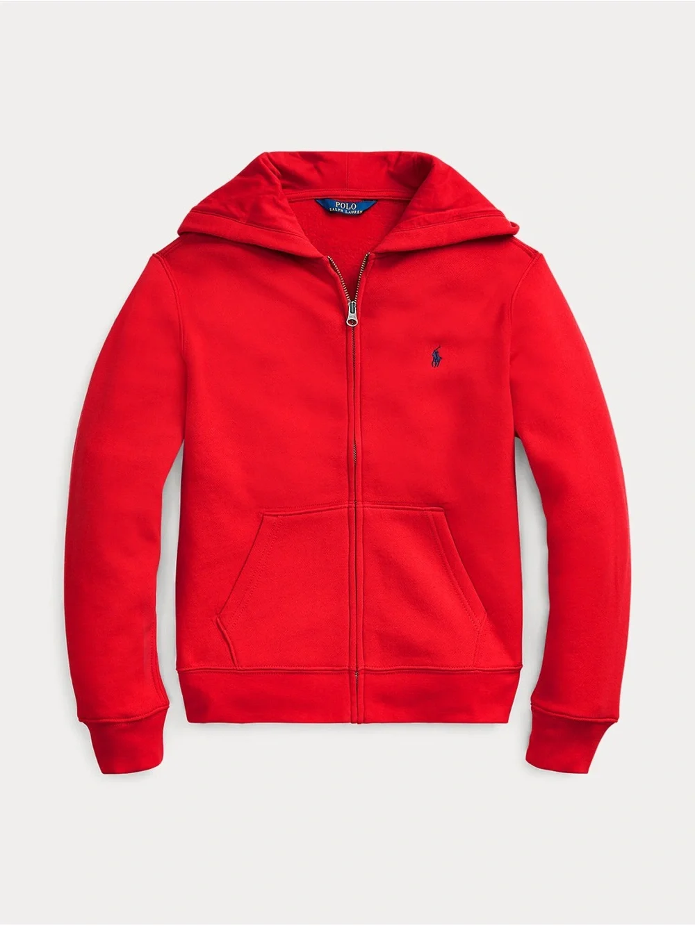 Ralph Lauren Kids Bright Red Fleece Zip Hoodie